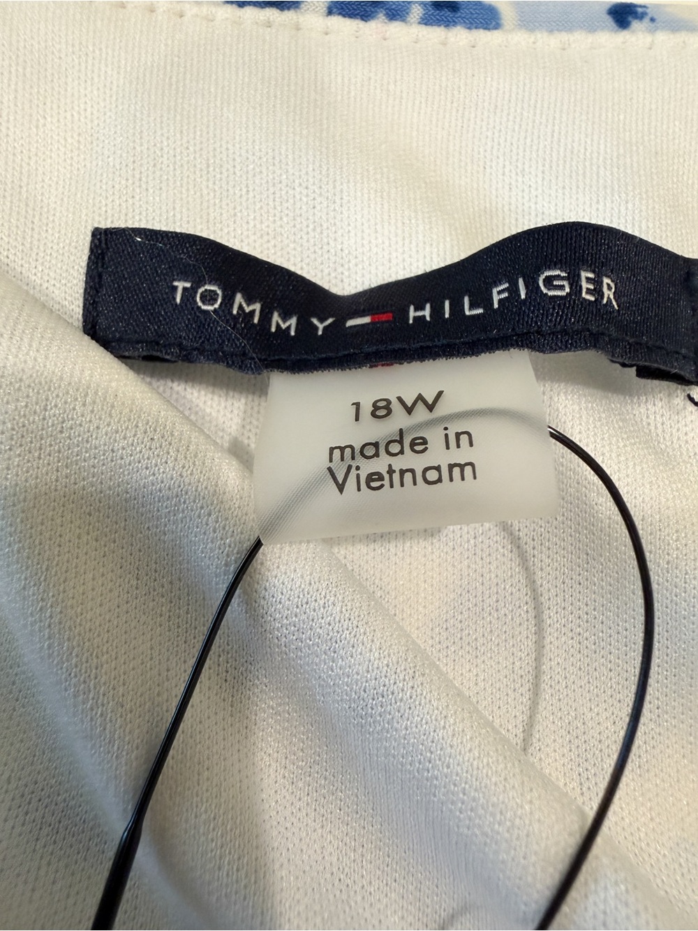 Tommy Hilfiger Floral Chiffon Hem Tiered Midi Dress Flutter Sleeve Blue 18W NWT - Picture 14 of 15